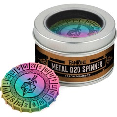 Metallic D20 Spinner (Torched Rainbow)